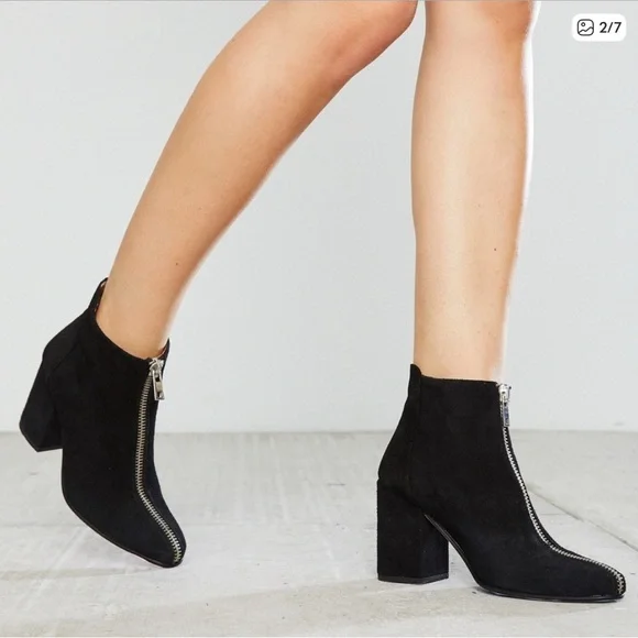 LOQ Andorra Lo Zipper Booties Black‎ Suede 37 - Picture 11 of 12